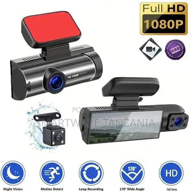 1080P 4 Dual Lens HD Car DVR Rearview Video Cam Recorder