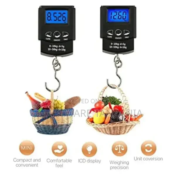 110lb50kg LCD Digital Electronic Luggage Hanging Scale