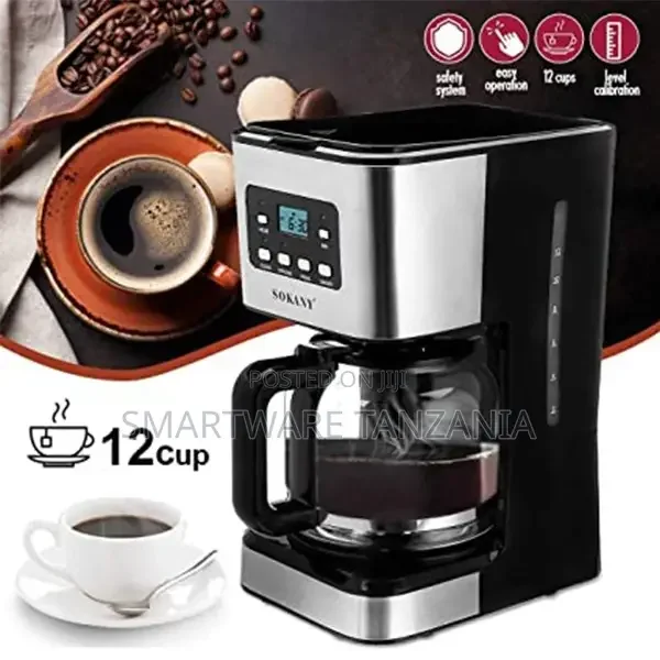 220V Coffee Machine 12 Cups For Espresso Cappuccino Latte