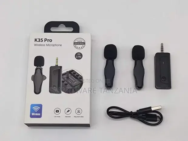 2 PCS Wireless Lavalier Microphones For iPhone Android Phone