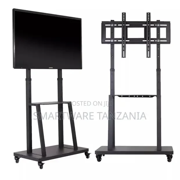 32-75 In Tall TV Cart Mobile TV Stand Adjustable Large Floor