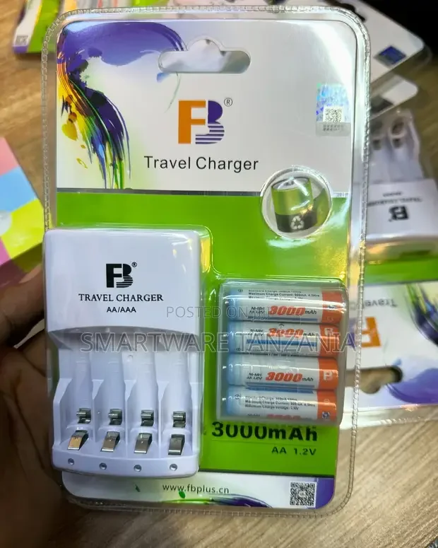 4-pack Rechargeable Aa Nimh High-capacity Batteries, 3000mah