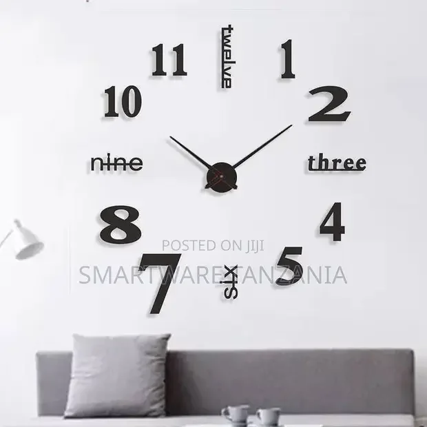 Acrylic Home Decor Quartz Diy Wall Clock Living Room Metal