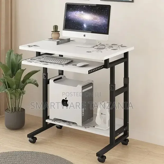 Adjustable Overbed Bedside Mobile Rolling Laptop Stand