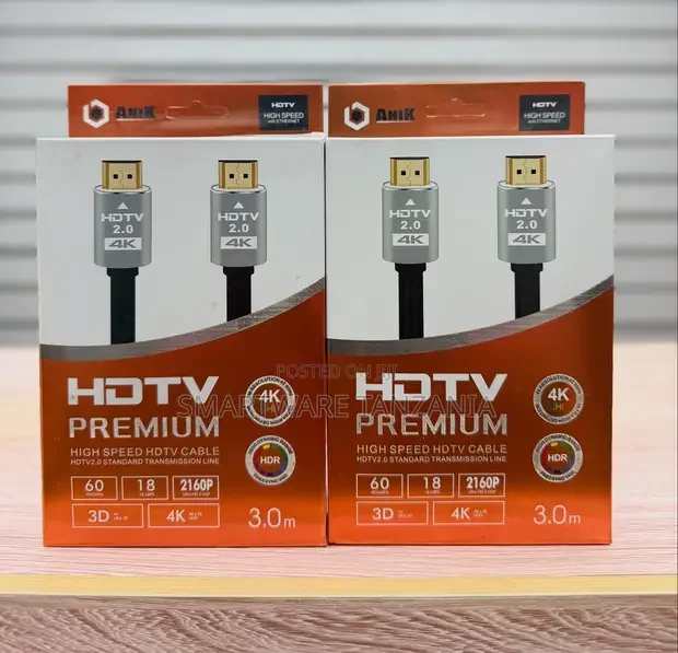 Anik HDTV Premium 3.0m Cable - 60hz 2160p HDR 18gbps Certified