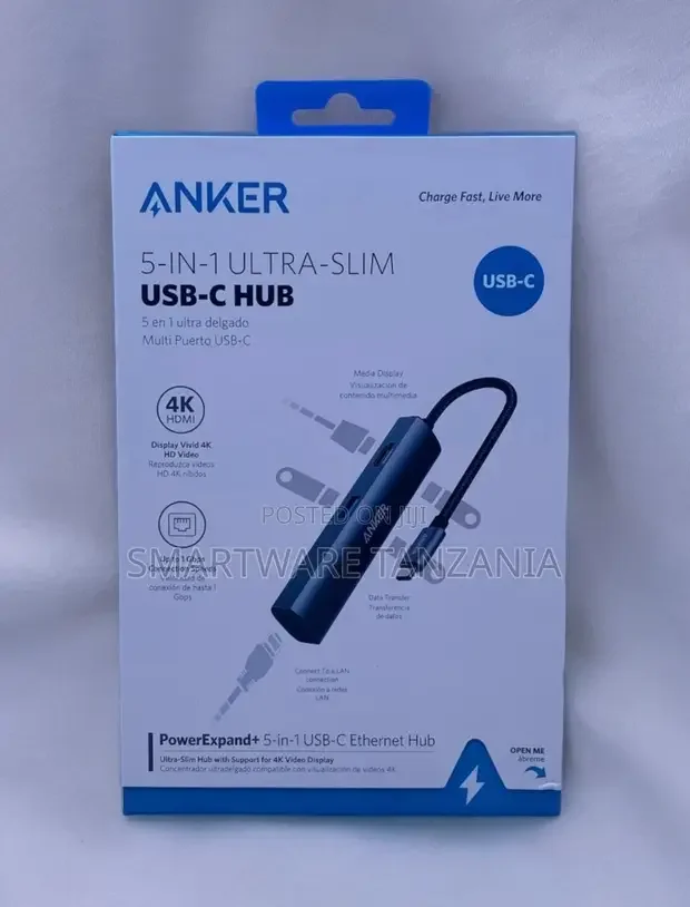 Anker Powerexpand 5-in-1 Usb-c Ethernet Hub Hdmi Slim