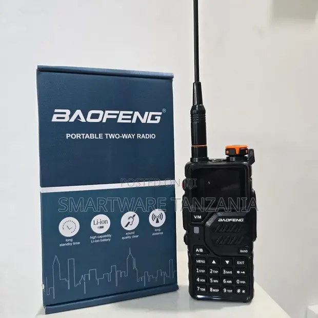 Baofeng Portable Two-Way Radio With Extended Antenna and Battery