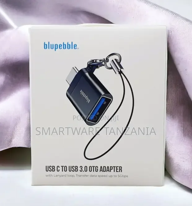 Blupebble Usb-C to Usb 3.0 Otg Adapter 5gbps Black Loop