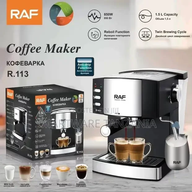 Coffee Machine With Grinder, 2-cup Function, 1.6 Litre Water