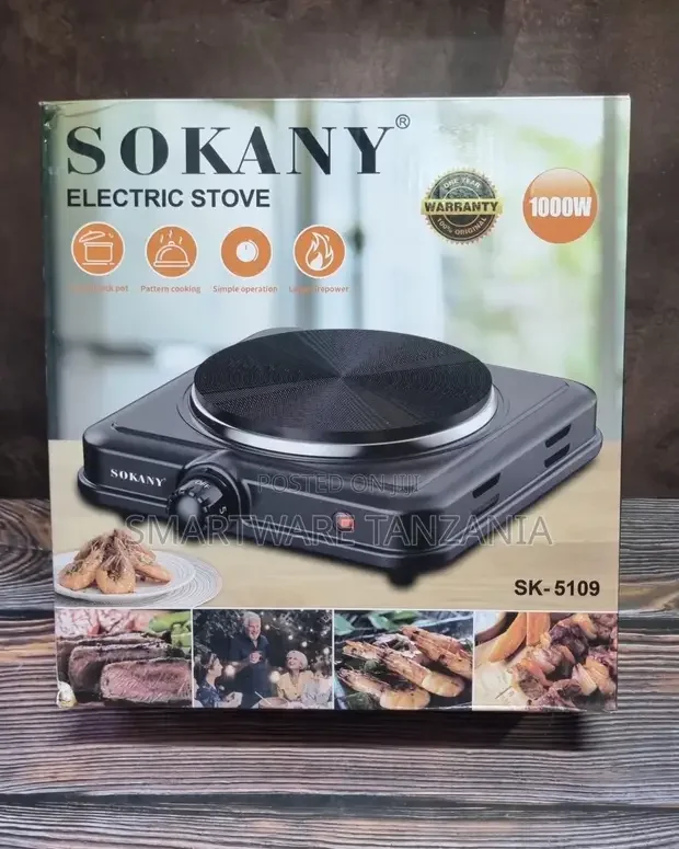 Countertop Single Iron Burner, 1000 Watts Electric Hot Plate