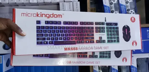 Desktop USB Wired Keyboard, Mouse Bundles Set RGB Back Light