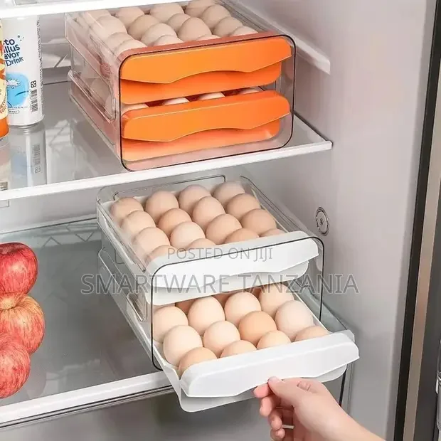Egg Storage Box Transparent Refrigerator Storage Box Rack