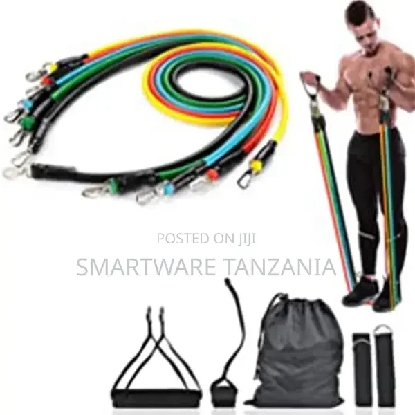 Elastic Exercise Bands Sets Portable Workout Cable Stackable