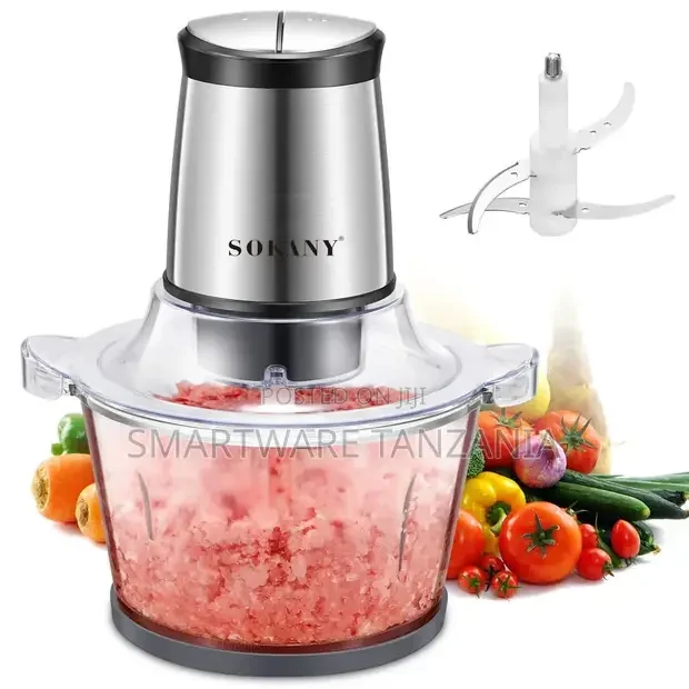 Electric Food Processor, Food Chopper With Garlic Peeler Blad