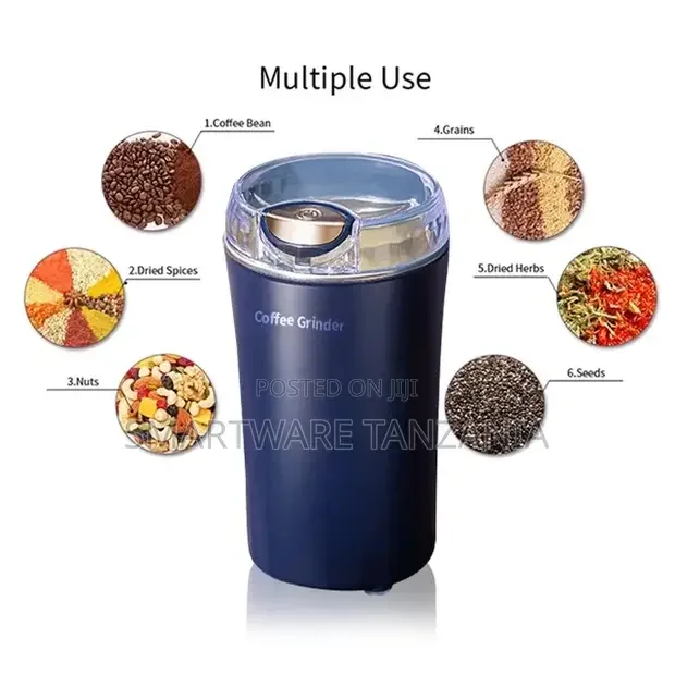 Electric Grinder Perfect for Beans, Spices, Nuts & Herbs – Compact & Easy to Clean