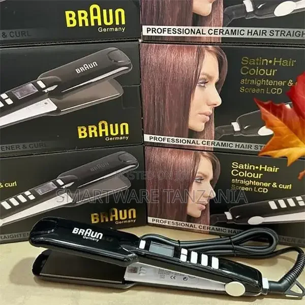 Electric Hair Straightener - Ceramic Plate, Fast Heating