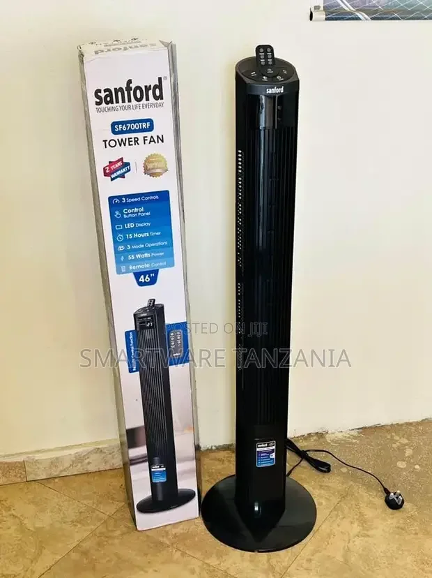Electric Portable Oscillating Tower Fan With Remote Control