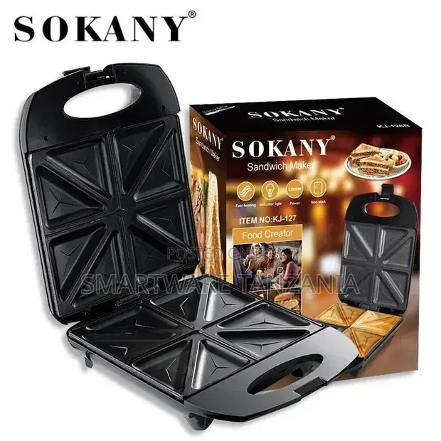 Electric Sandwich Maker, Toaster Press With Non-stick Plates