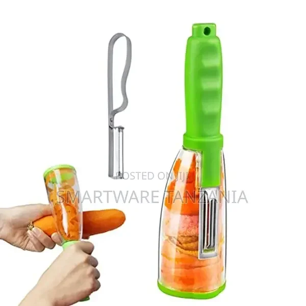 Fruit Peeler With Container, Stainless Steel Multi-Function