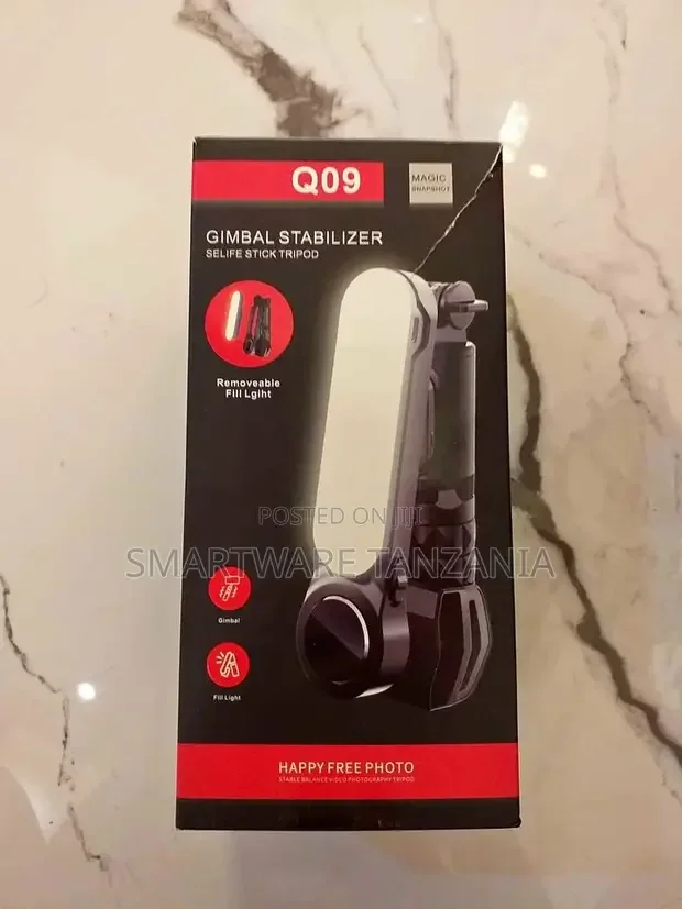 Gimbal Stabilizer With Fill Light Selfie Stick Foldable