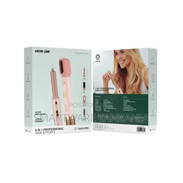 Green Lion 5 in 1 Professional Hair Styler 2 - Pink