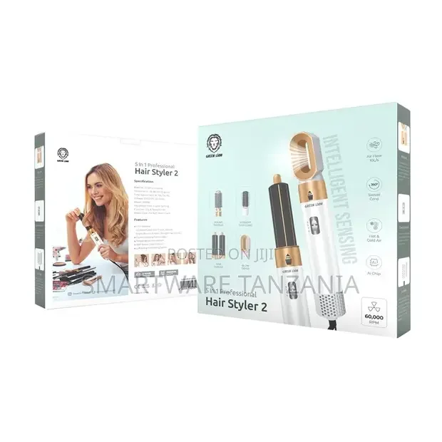 Green Lion 5 in 1 Professional Hair Styler 2 - White