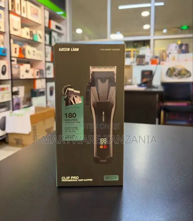 Green Lion Clip Pro Hair Clipper 180min 6000rpm 6 Combs
