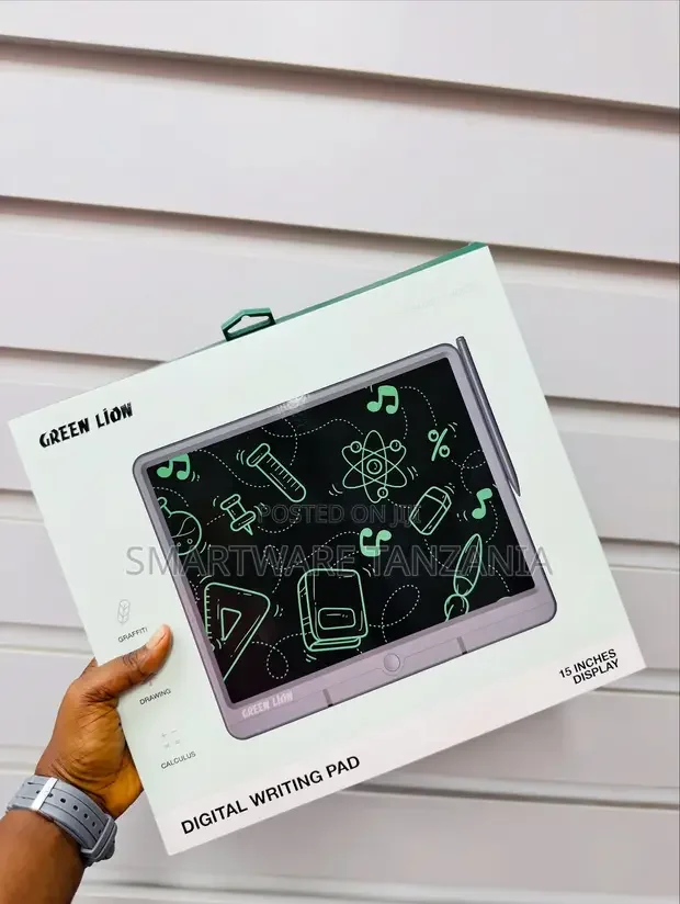 Green Lion Digital Writing Pad 15 Wide Display Screen, Kid-Friendly