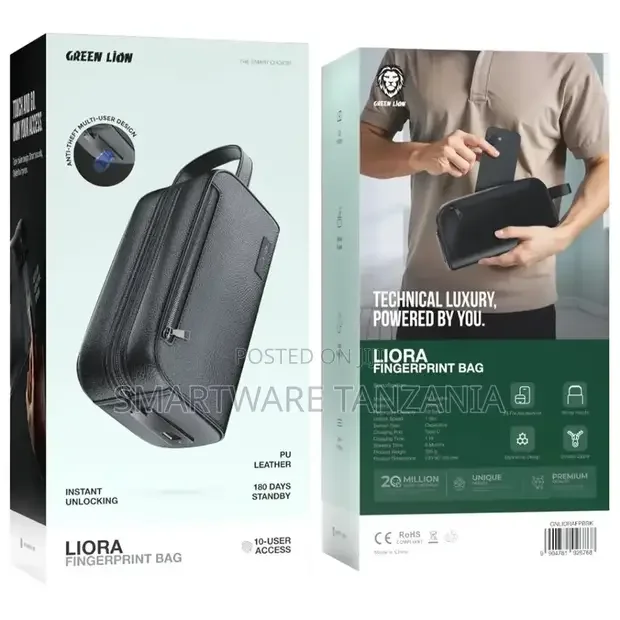 Green Lion Liora Fingerprint Bag - Black