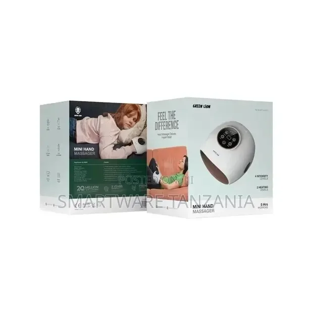 Green Lion Mini Hand Massager - White