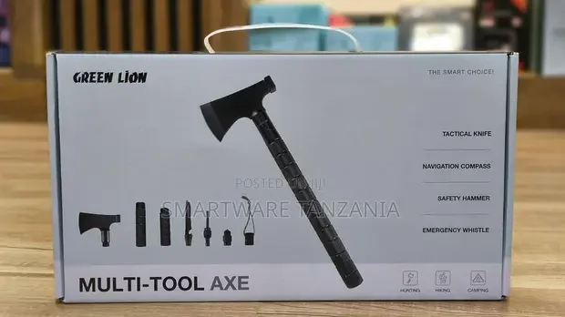 Green Lion Multi-Tool Axe 18-in-1 Survival Gear for Outdoors