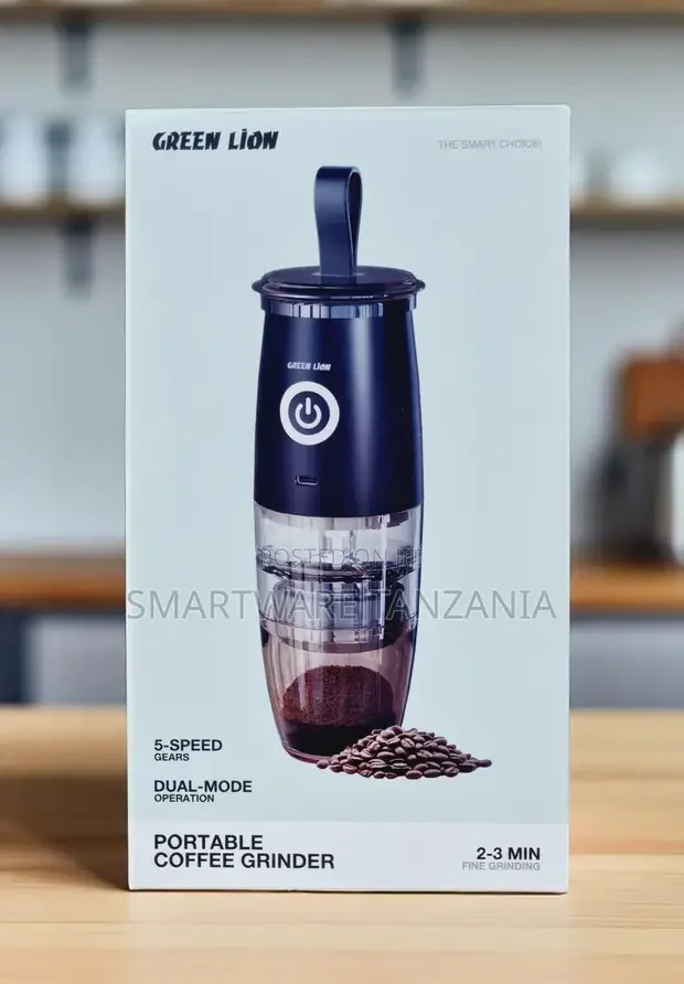 Green Lion Portable Coffee Grinder 5-Speed Dual-Mode Electric Usb