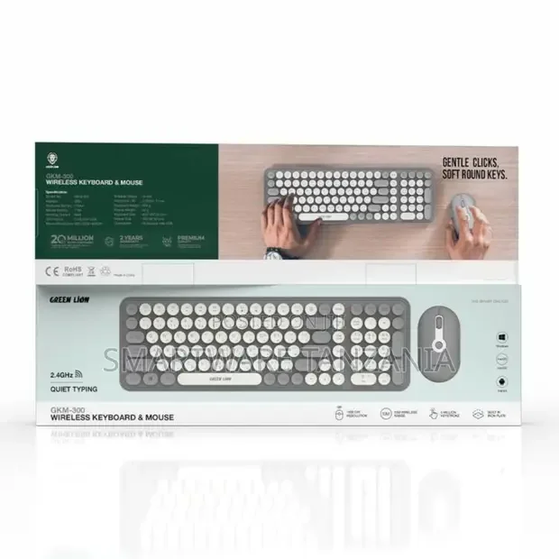 Green Lion Wireless Duo  Mouse + Keyboard - Grey