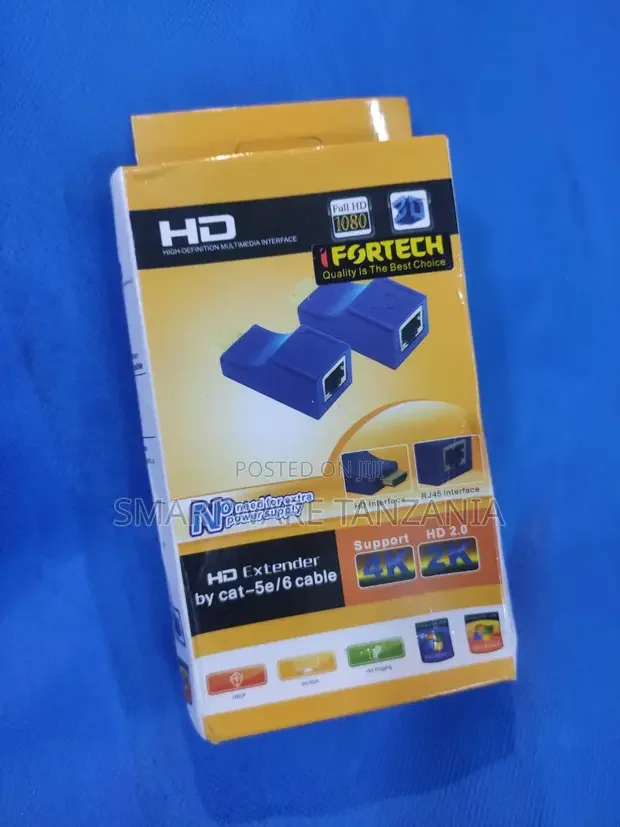 Hdmi Extender Cat5e Cat6 Cable Support 60m Network Adapter