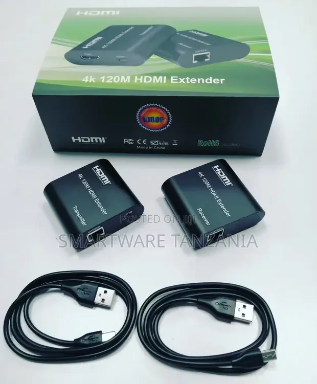 Hdmi Usb Extender Over Cat5a67 Ethernet Up to 120m, Plug and Play