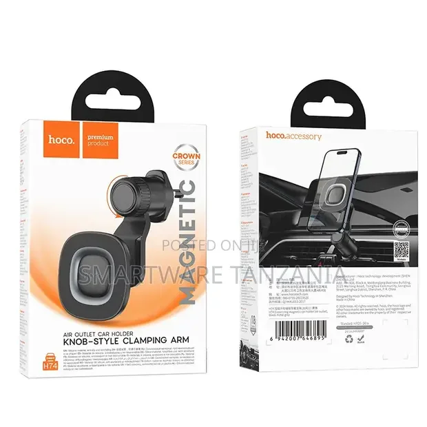Hoco H74 Crown Magnetic Air Outlet Holder Knob Clamping Arm Mount