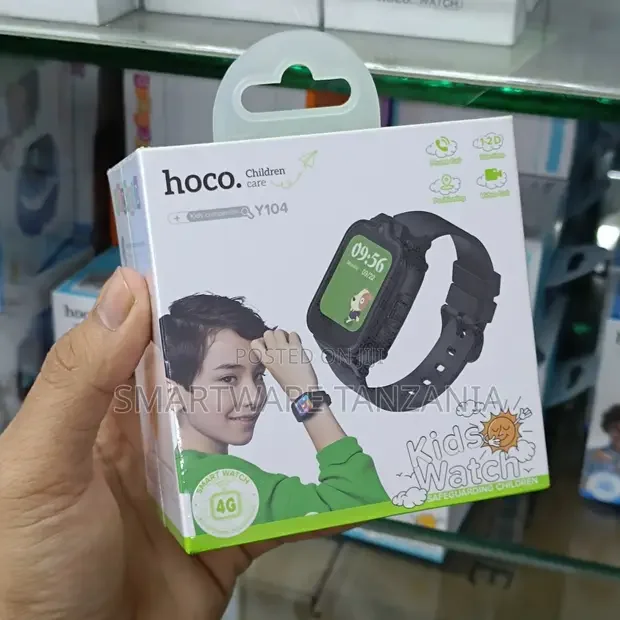 Hoco Y104 Kids Smart Watch 4g GPS Video Call Black Green for Boys