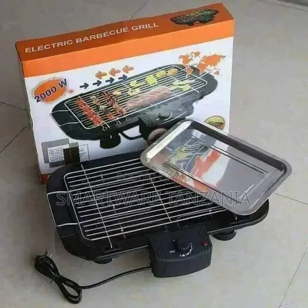 Indoor Smokeless Electric Barbeque Grill. Three Pin Plug