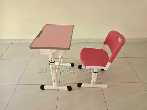 Kids Desk And Chair Set, Adjustable Children Writing Table