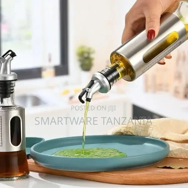 Kitchen Glass Olive Oil Dispenser Bottle Set - 500ml