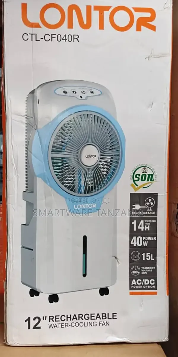 Lontor CTL-Cf040r 12 Rechargeable Water Mist Fan Ac Dc 14h