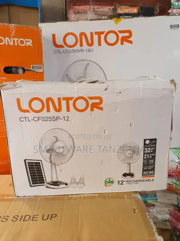 Lontor Solar Rechargeable Table Fan 12 Ctl-cf025sp-12 32h