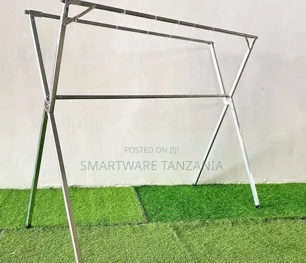 Metal Floor-Standing Foldable Portable Clothes Drying Rack