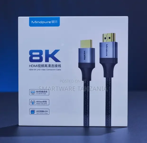 Mindpure Hdmi Cable 2.1 60hz 120hz 48gbps 3d Hdr Vrr Earc