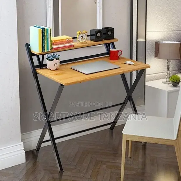 Office Desk For Students With Metal Frame, No Installation