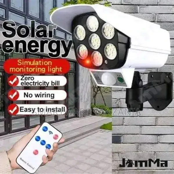 Outdoor Camera, Solar Simulated Camera Surveillance Lamp
