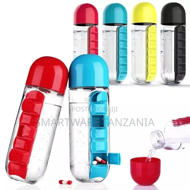 Pills Weekly Box With Water Bottle