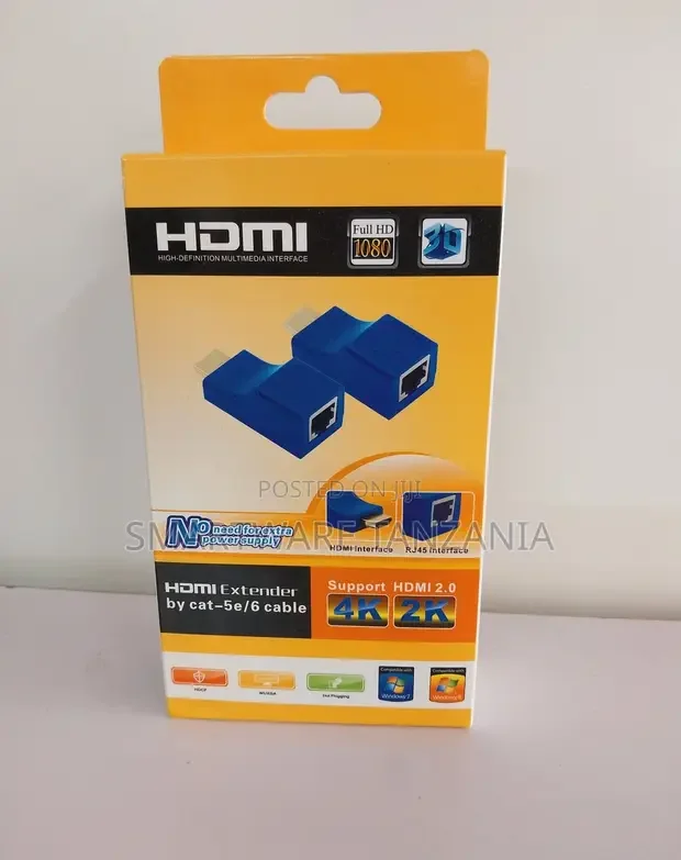 Plug Play 1080p Hdmi Extender via Single Ethernet Cable
