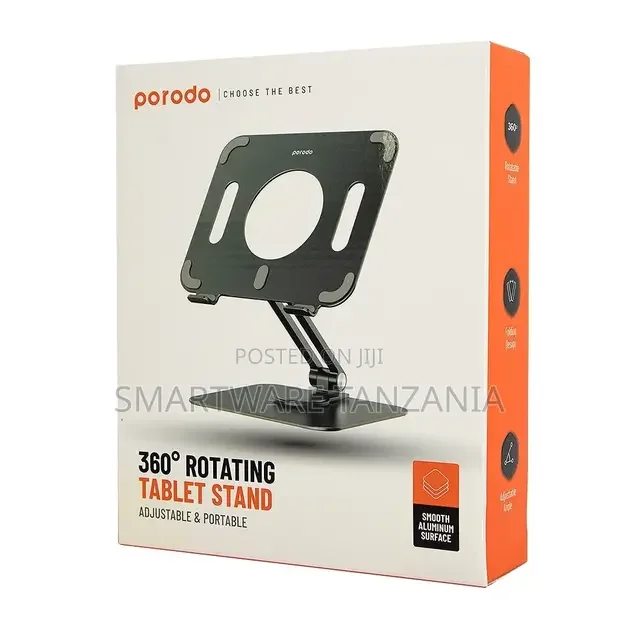 Porodo Holder Angle Adjustable And Rotatable Tablet Stand
