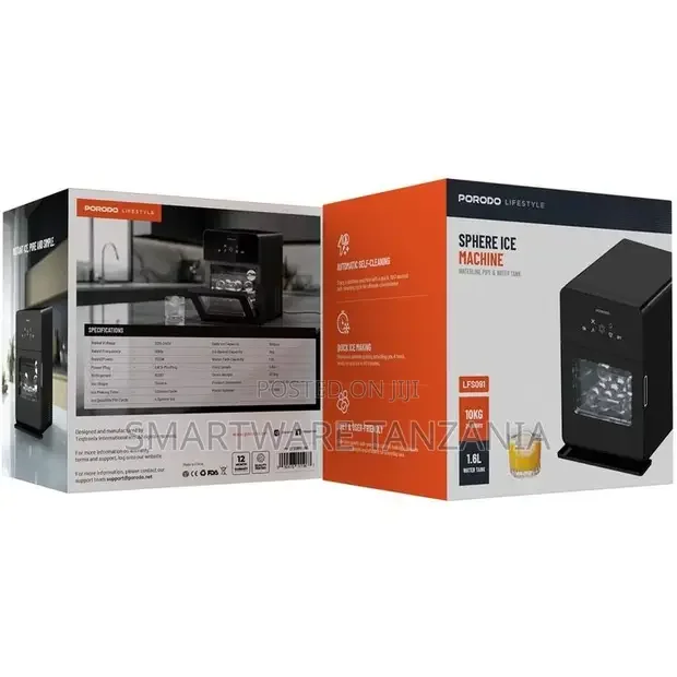 Porodo Lifestyle Sphere Ice Machine - Black